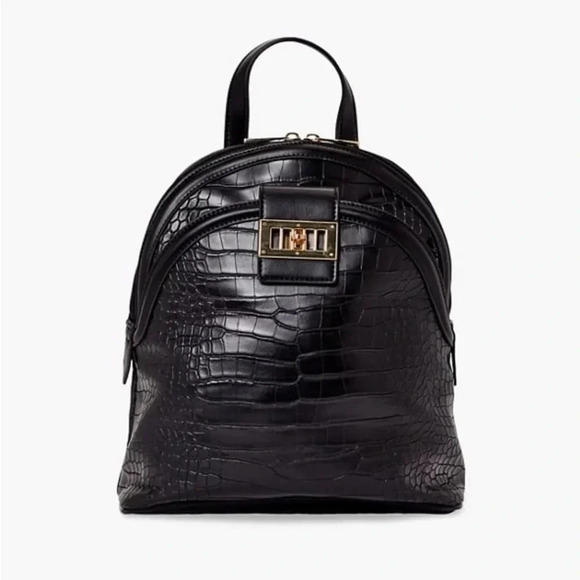 🖤✨JustFab Dome Rucksack with Front Slip Pocket in Black - Picture 2 of 8